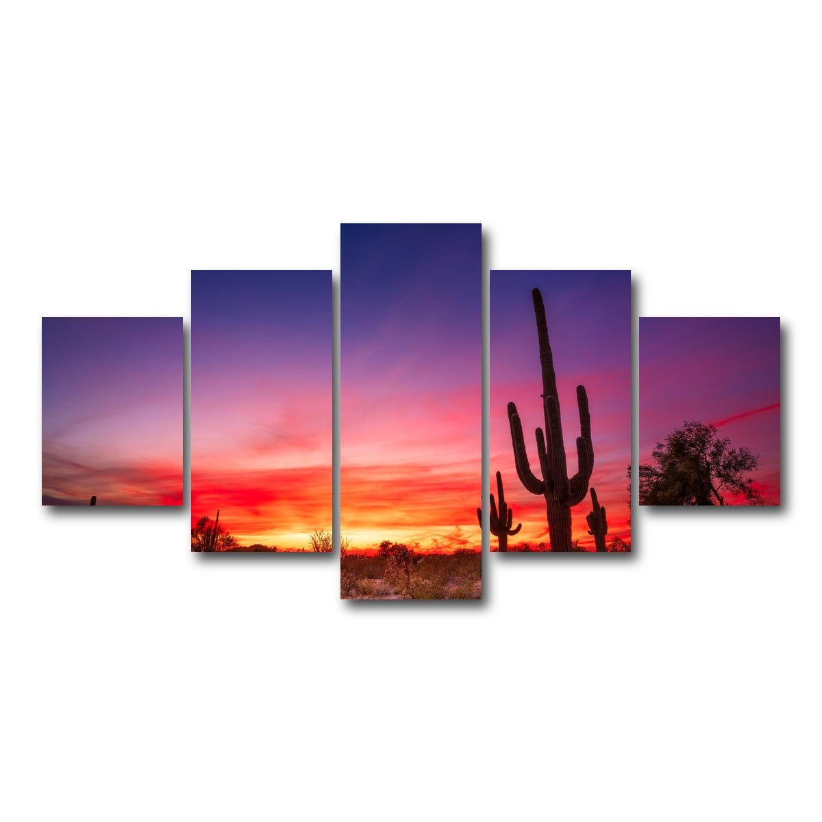 AUTO-MOCKUP WHITE | Arizona Landscape | 5 Piece | Gallery Wrap Canvas | group=5_short