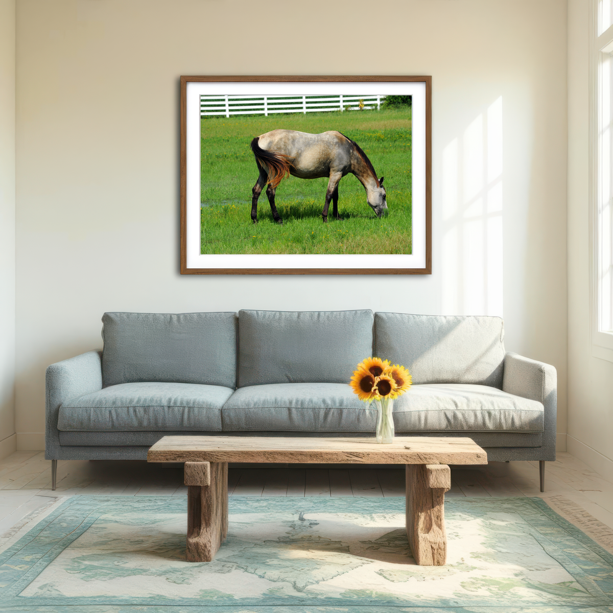 AUTO-MOCKUP ROOM | Arkansas Horse Grazing Wall Art