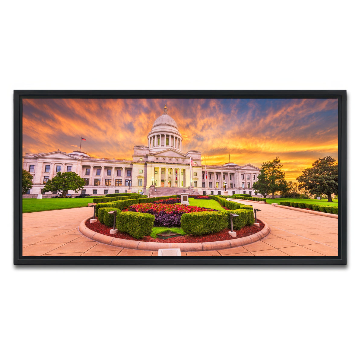 AUTO-MOCKUP WHITE | Arkansas State Capitol Building | 1 Piece | Black Framed Canvas | group=2x1