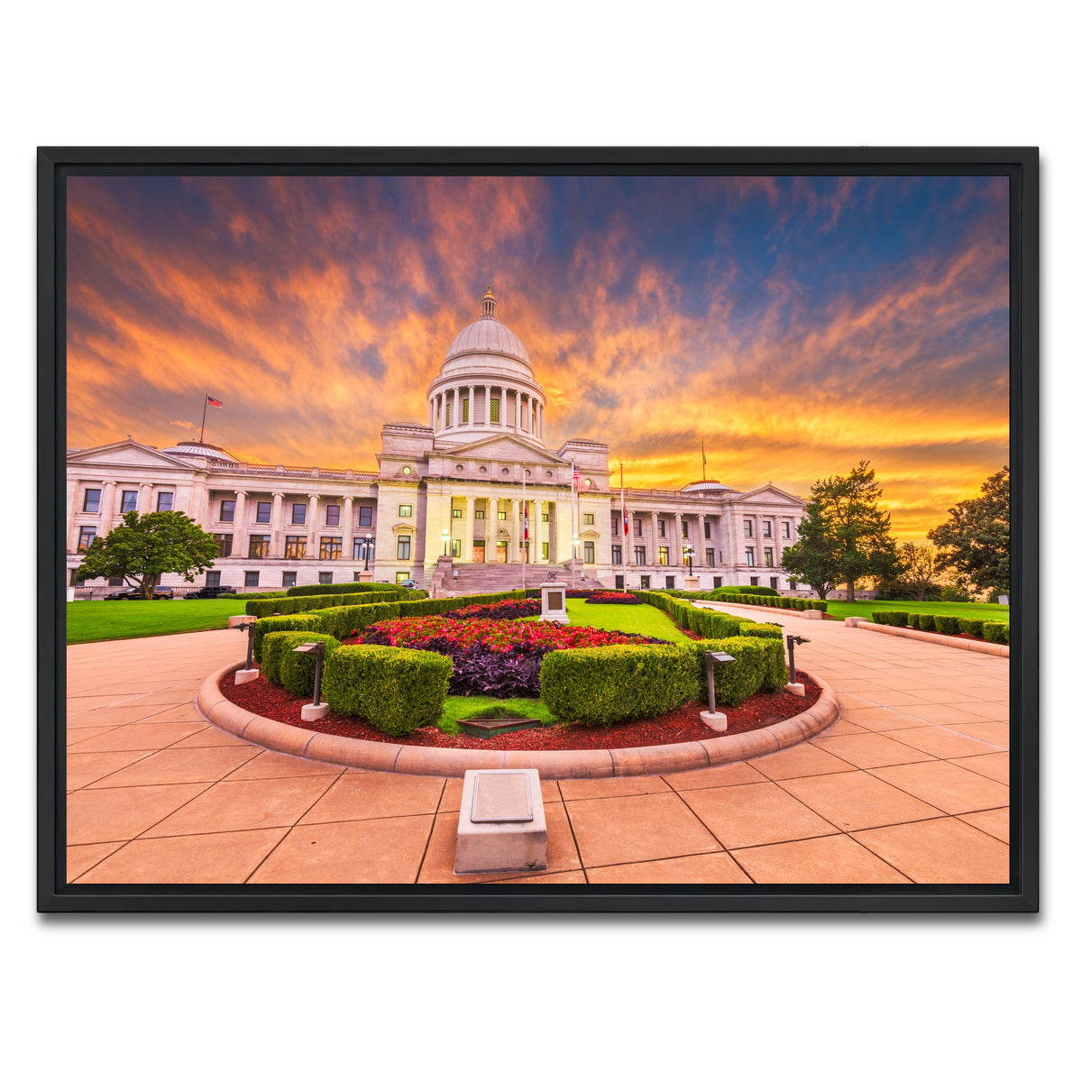 AUTO-MOCKUP WHITE | Arkansas State Capitol Building | 1 Piece | Black Framed Canvas | group=4x3