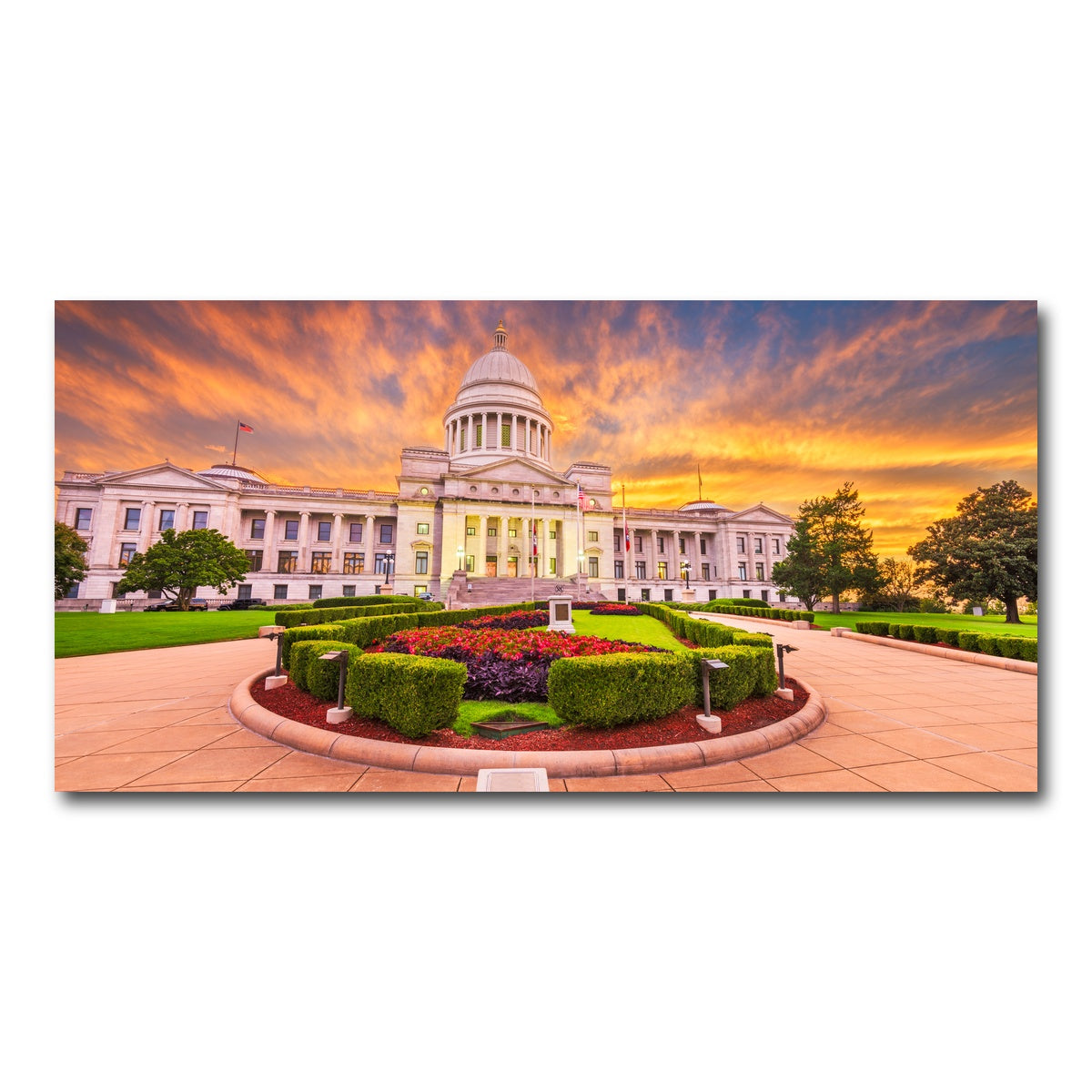 AUTO-MOCKUP WHITE | Arkansas State Capitol Building | 1 Piece | Gallery Wrap Canvas | group=2x1