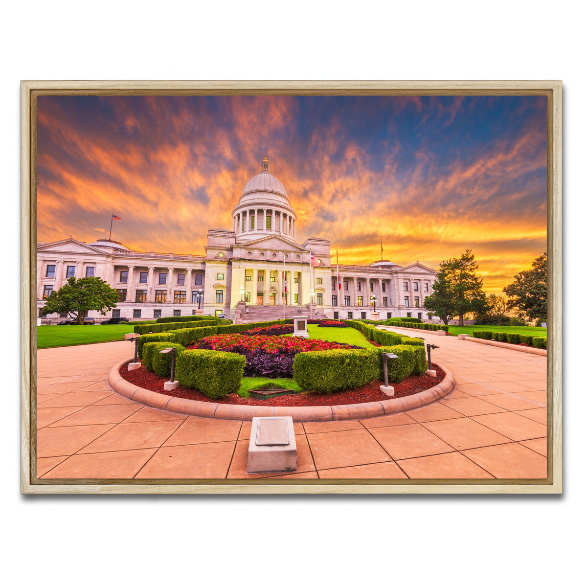 AUTO-MOCKUP WHITE | Arkansas State Capitol Building | 1 Piece | Natural Framed Canvas | group=4x3
