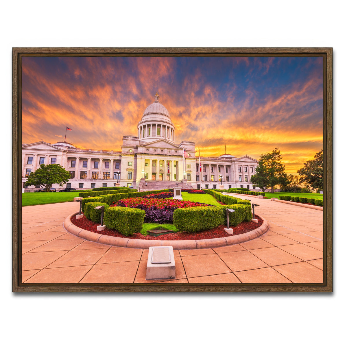 AUTO-MOCKUP WHITE | Arkansas State Capitol Building | 1 Piece | Walnut Framed Canvas | group=4x3