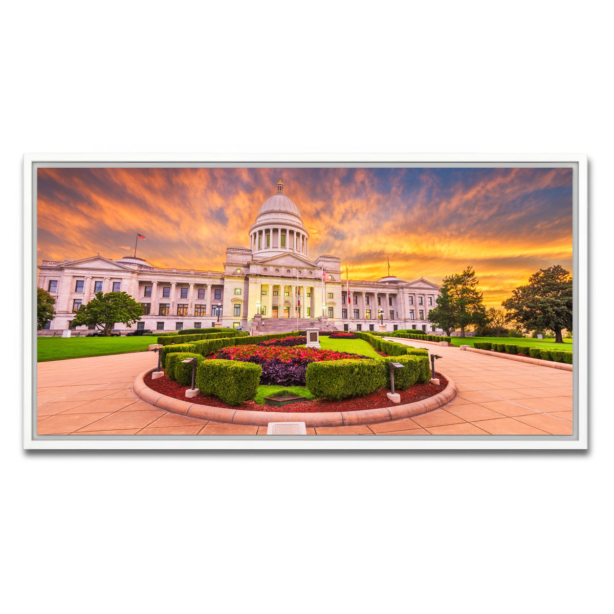 AUTO-MOCKUP WHITE | Arkansas State Capitol Building | 1 Piece | White Framed Canvas | group=2x1