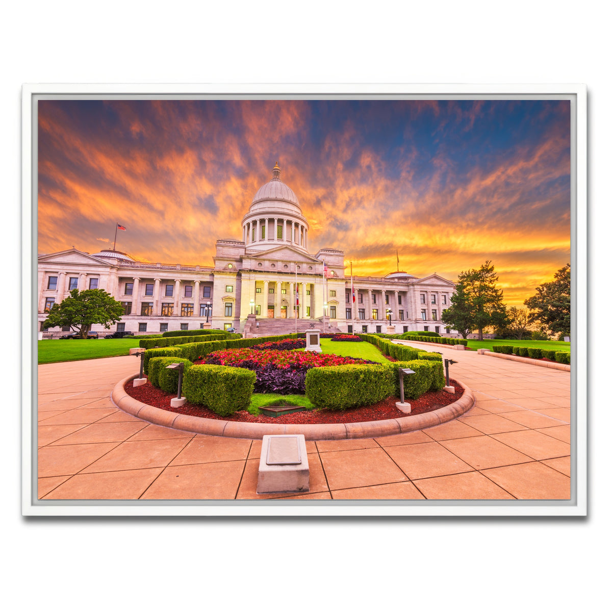 AUTO-MOCKUP WHITE | Arkansas State Capitol Building | 1 Piece | White Framed Canvas | group=4x3