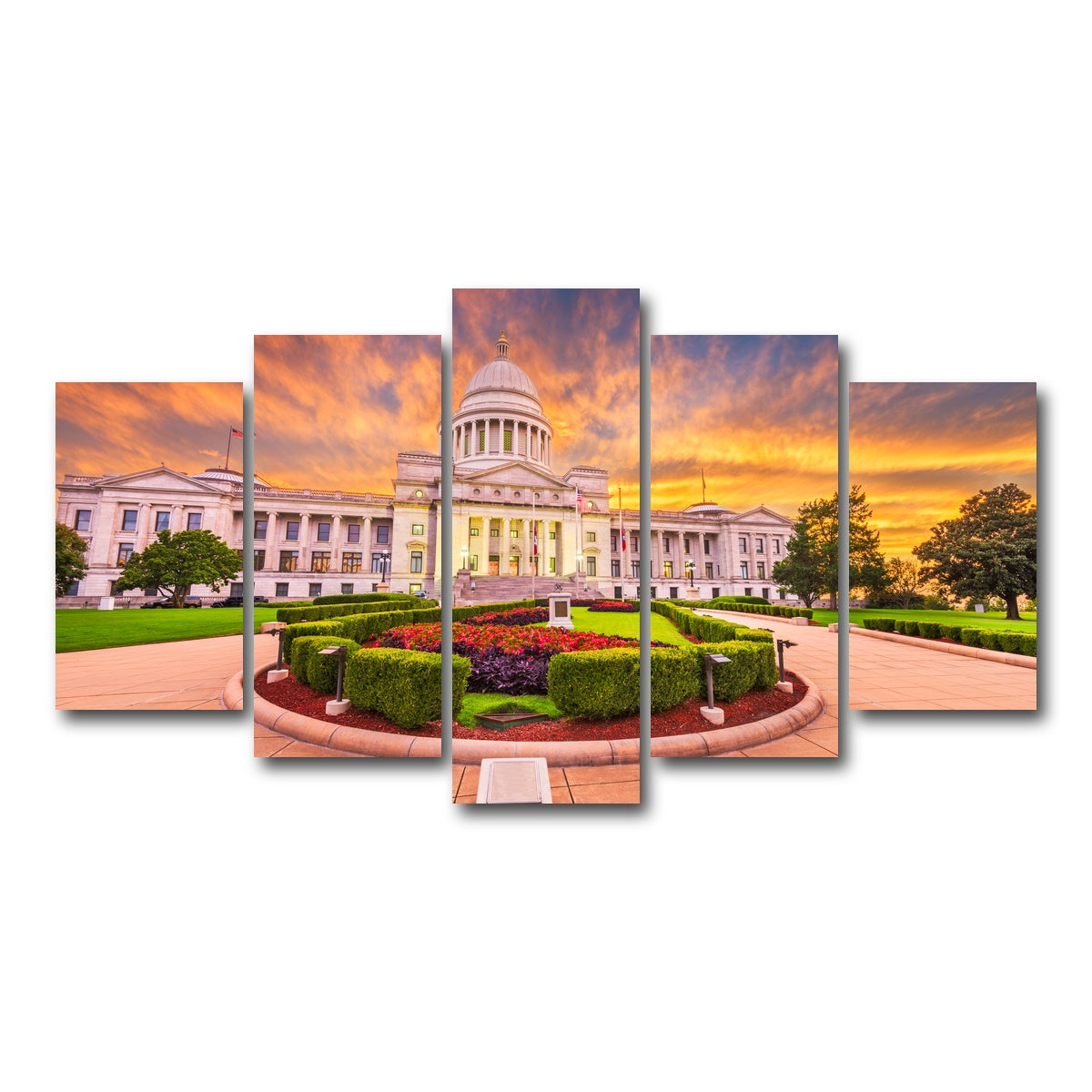 AUTO-MOCKUP WHITE | Arkansas State Capitol Building | 5 Piece | Gallery Wrap Canvas | group=5_normal