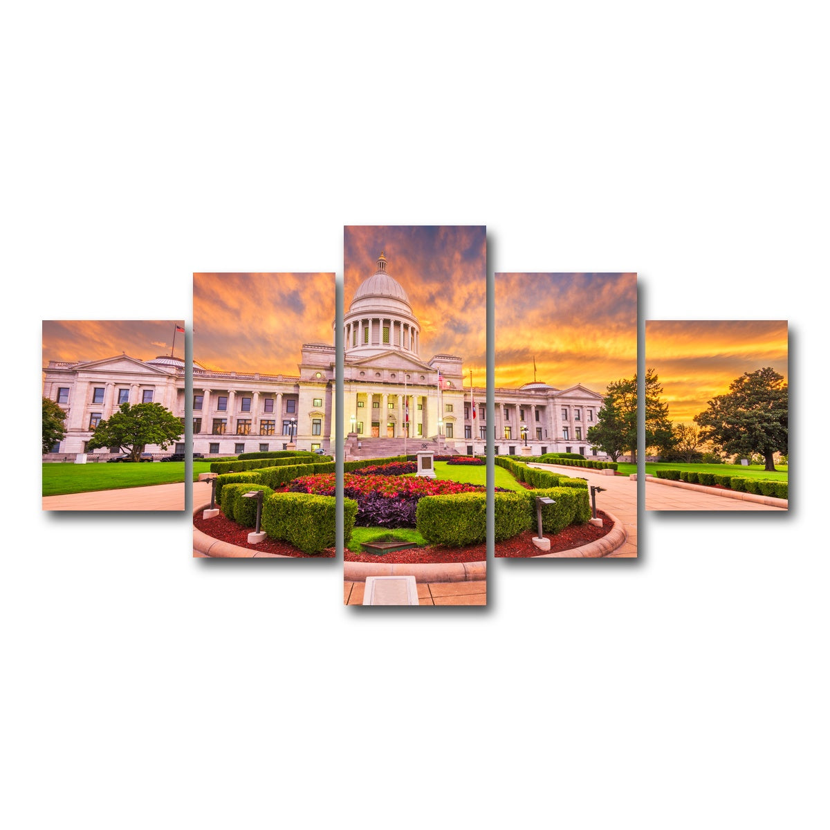AUTO-MOCKUP WHITE | Arkansas State Capitol Building | 5 Piece | Gallery Wrap Canvas | group=5_short