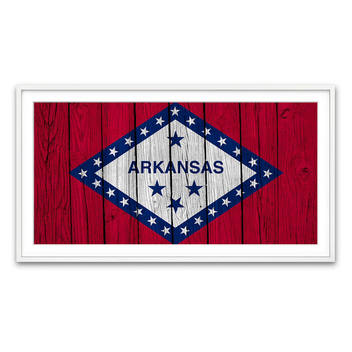 Framed Print 2x1 White