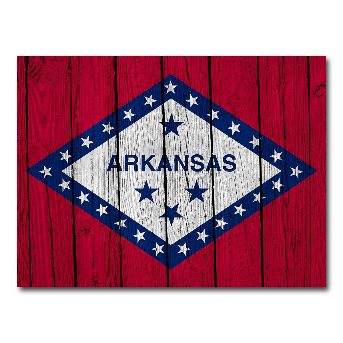 AUTO-MOCKUP WHITE | Arkansas State Flag | 1 Piece | Gallery Wrap Canvas | group=4x3