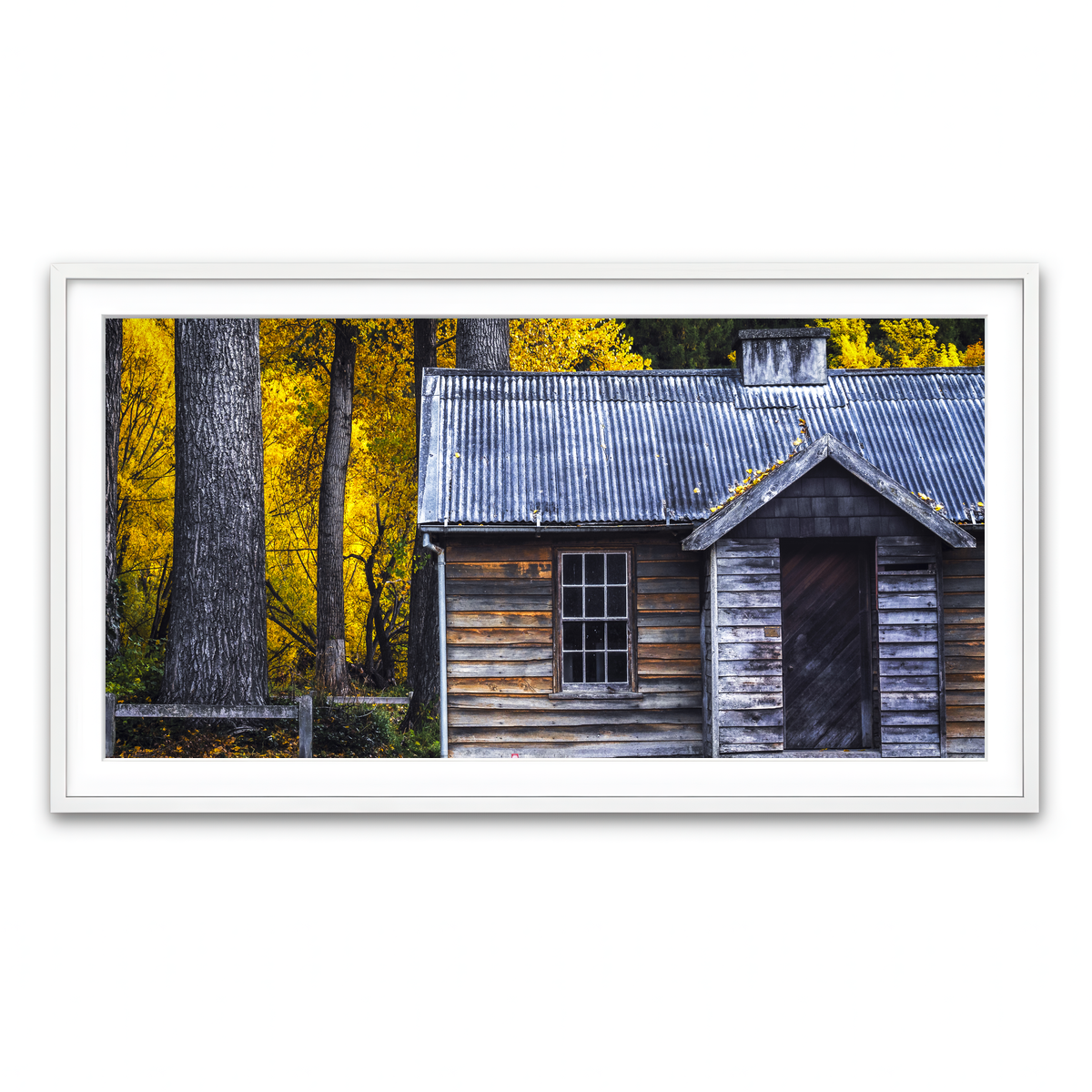 Framed Print 2x1 White