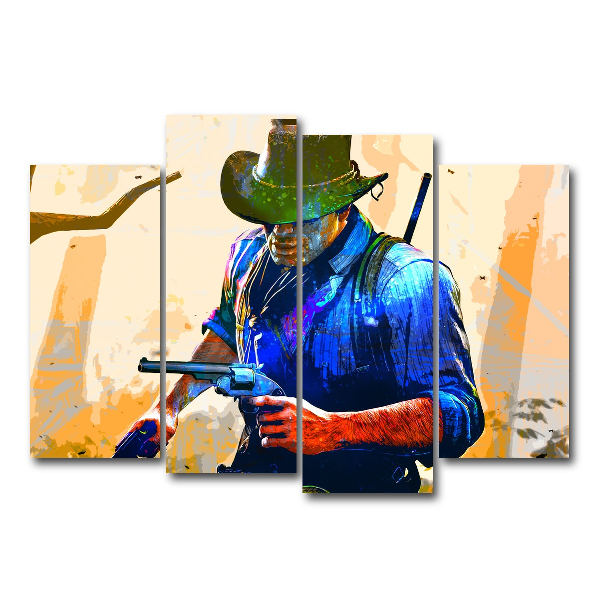 AUTO-MOCKUP WHITE | Arthur Morgan | 4 Piece | Gallery Wrap Canvas | group=4_normal