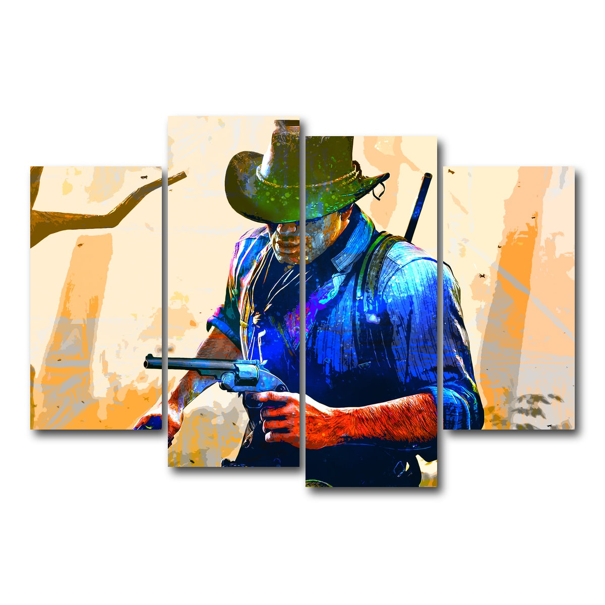 AUTO-MOCKUP WHITE | Arthur Morgan | 4 Piece | Gallery Wrap Canvas | group=4_short