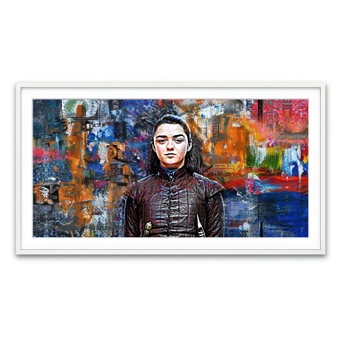 Framed Print 2x1 White