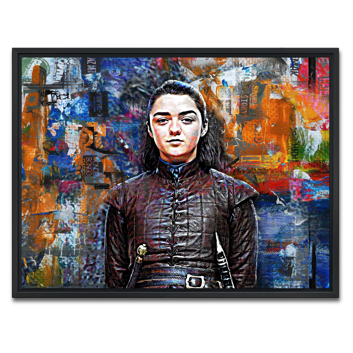 AUTO-MOCKUP WHITE | Arya Stark | 1 Piece | Black Framed Canvas | group=4x3