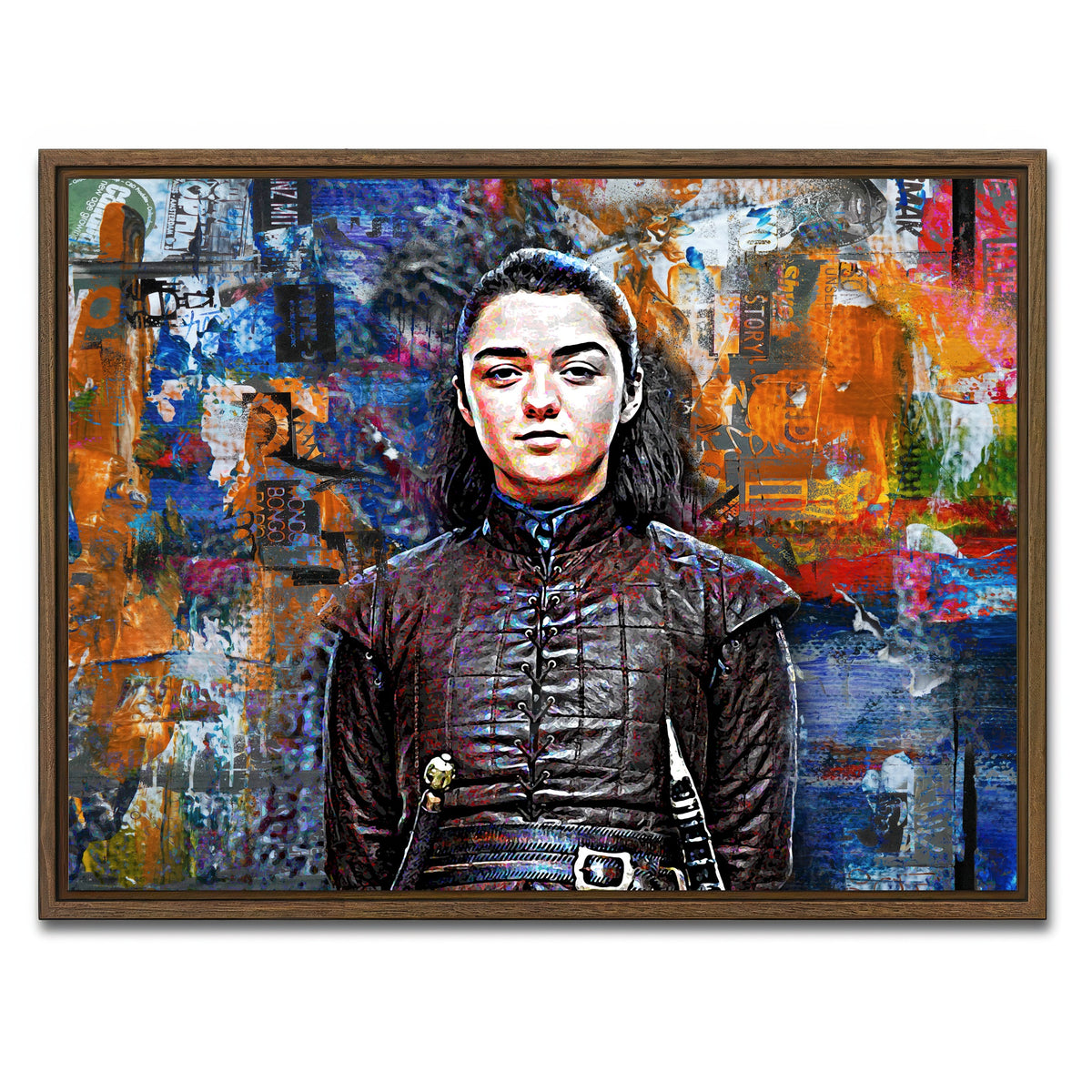 AUTO-MOCKUP WHITE | Arya Stark | 1 Piece | Walnut Framed Canvas | group=4x3