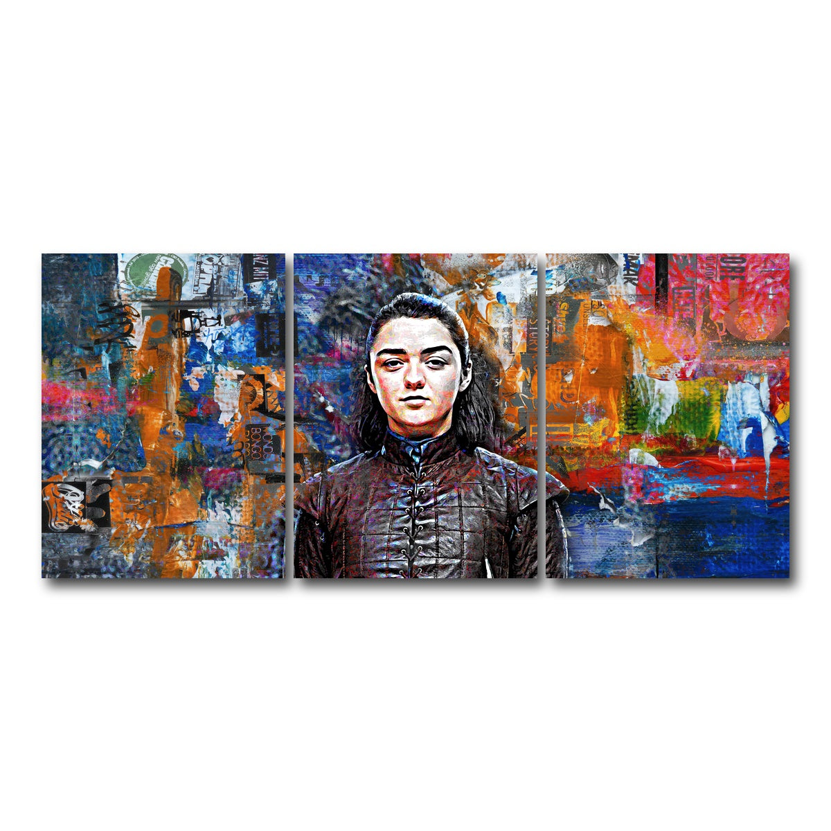 AUTO-MOCKUP WHITE | Arya Stark | 3 Piece | Gallery Wrap Canvas | group=18x24