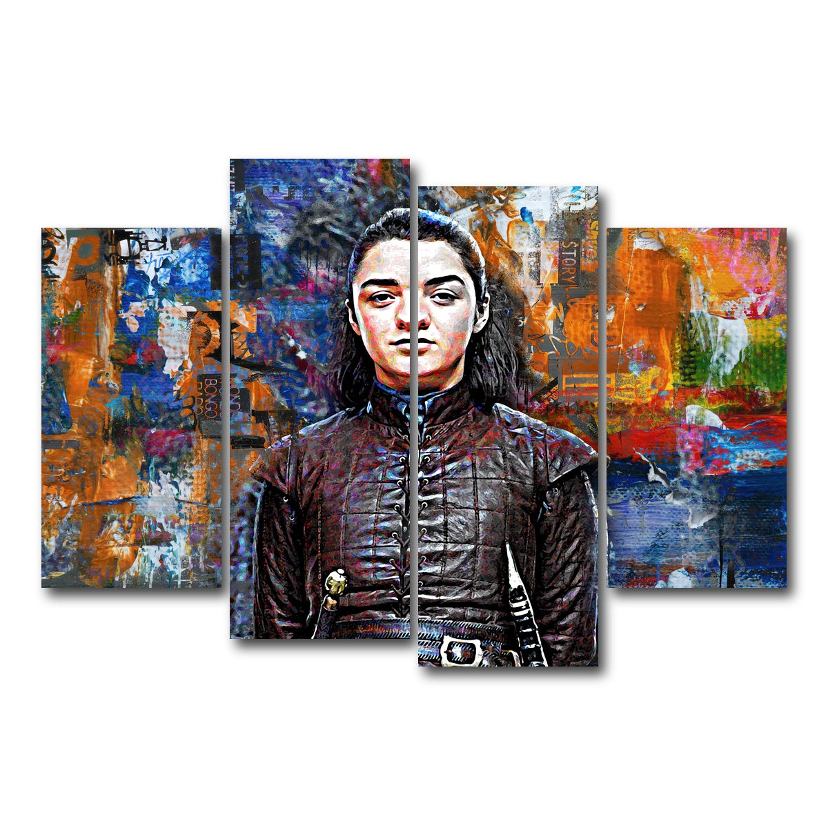 AUTO-MOCKUP WHITE | Arya Stark | 4 Piece | Gallery Wrap Canvas | group=4_short