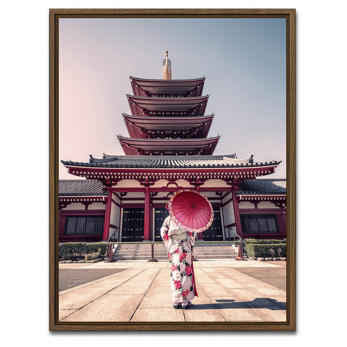 AUTO-MOCKUP WHITE | Asakusa | 1 Piece | Walnut Framed Canvas | group=3x4
