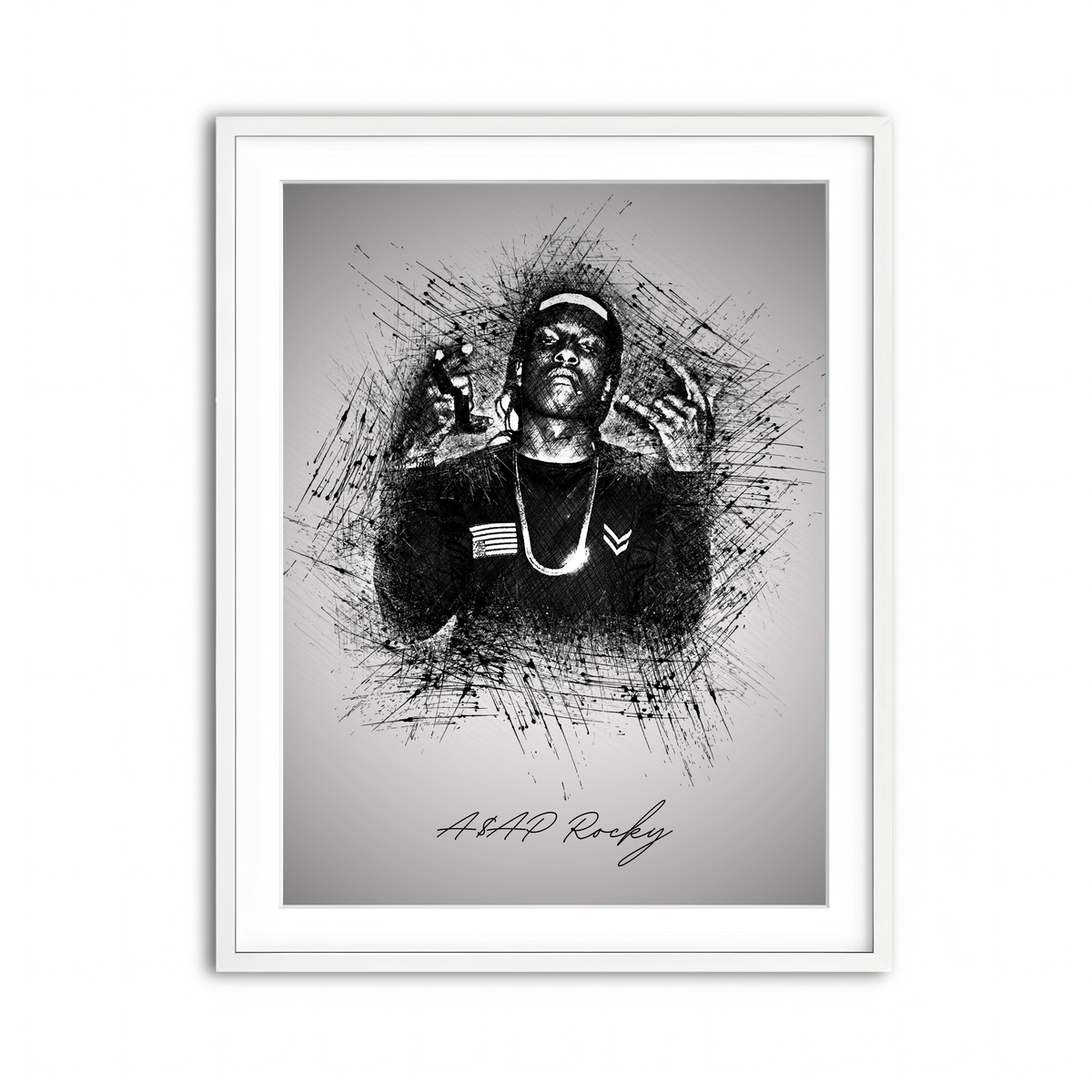 Framed Print 3x4 White