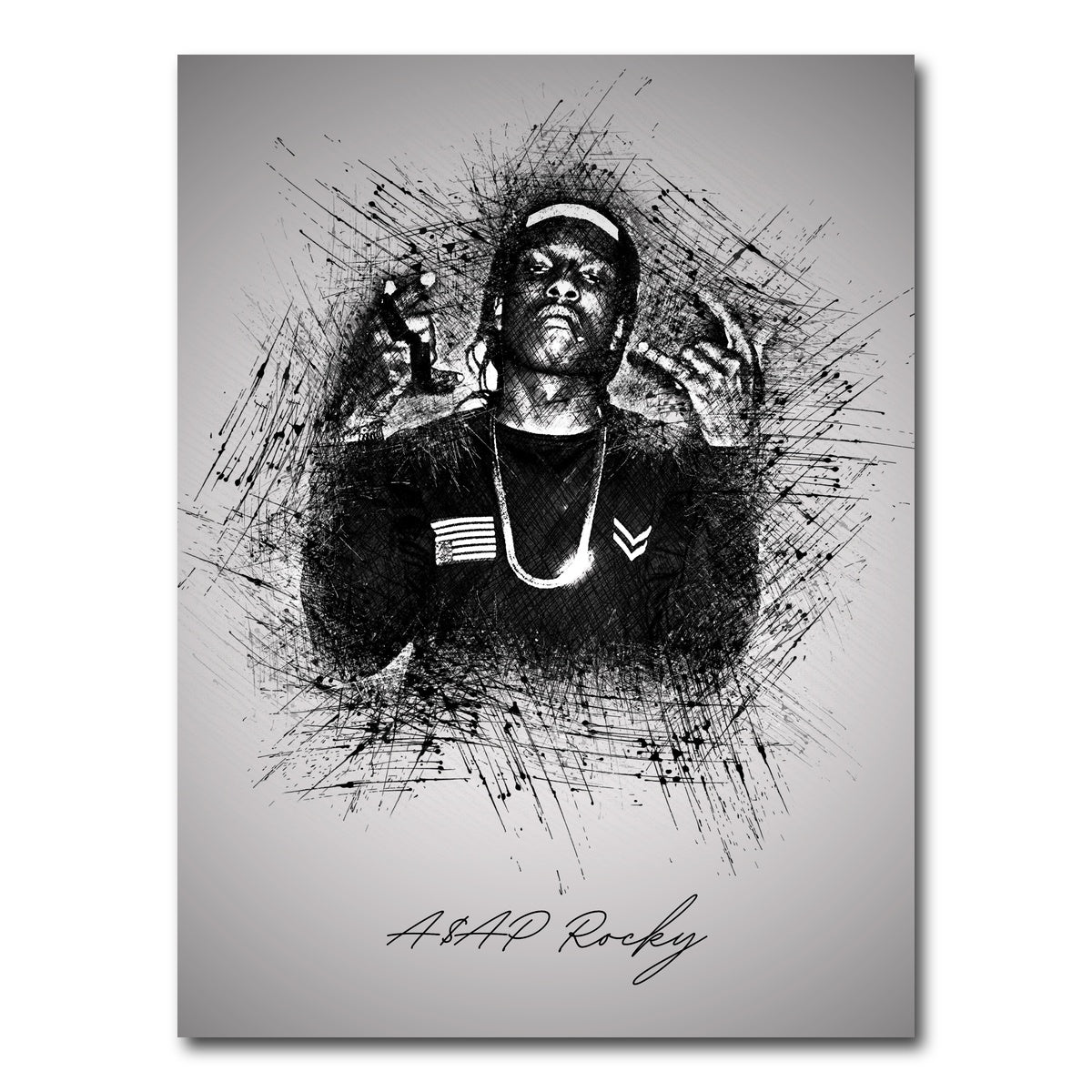 AUTO-MOCKUP WHITE | Asap Rocky Hands | 1 Piece | Gallery Wrap Canvas | group=3x4