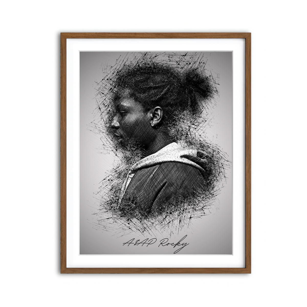 Framed Print 3x4 Walnut