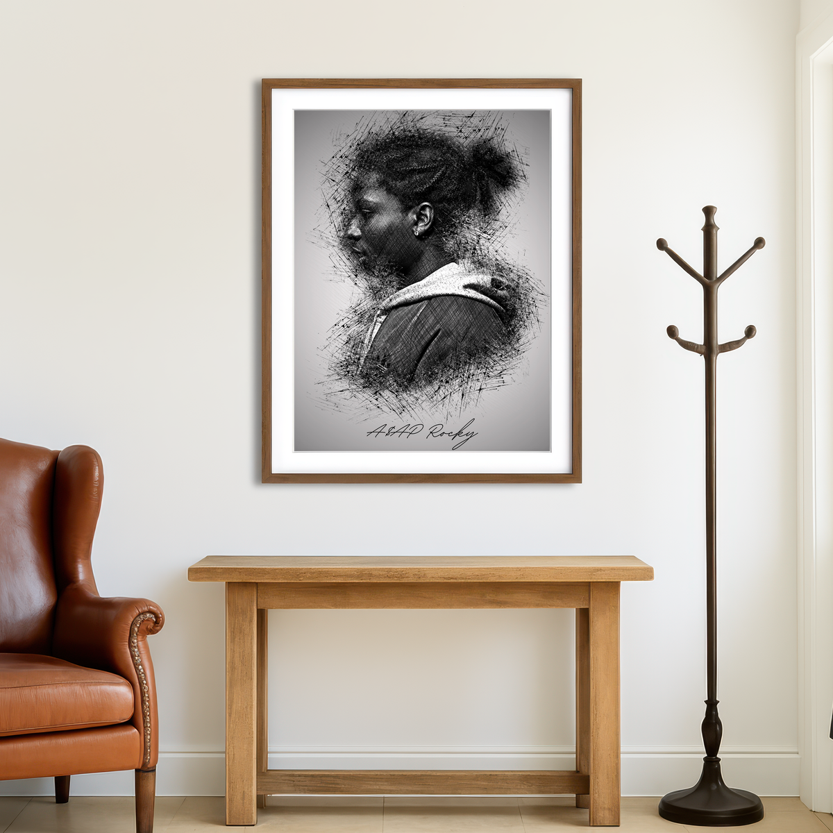 AUTO-MOCKUP ROOM | Asap Rocky Side Wall Art