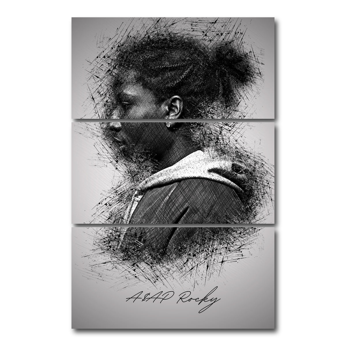 AUTO-MOCKUP WHITE | Asap Rocky Side | 3 Piece | Gallery Wrap Canvas | group=12x24_stacked
