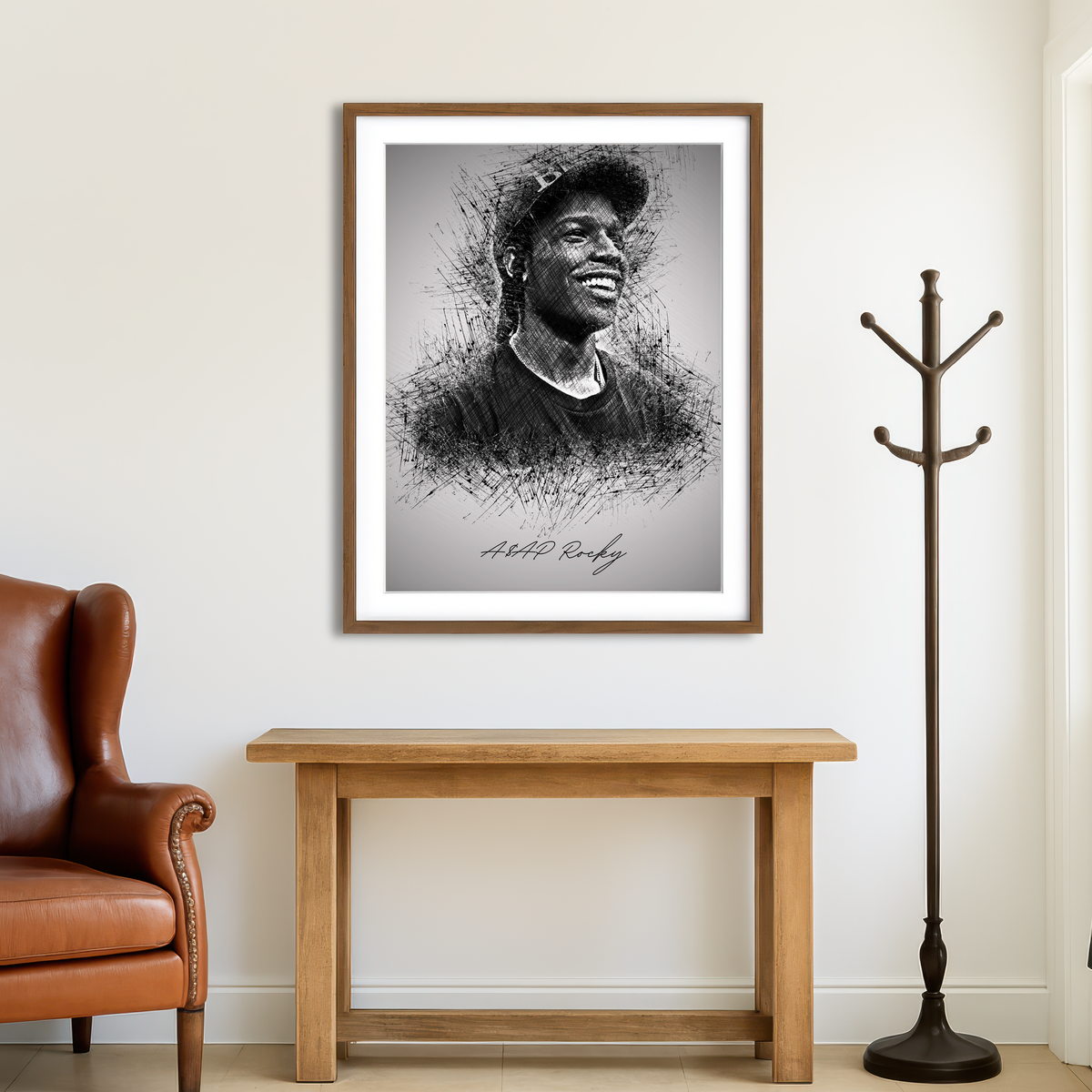 AUTO-MOCKUP ROOM | Asap Rocky Smile Wall Art