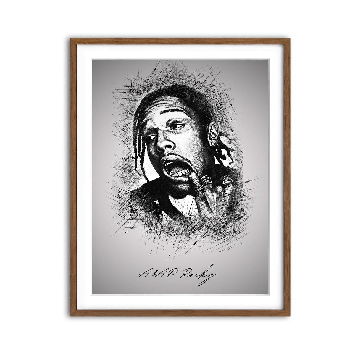 Framed Print 3x4 Walnut