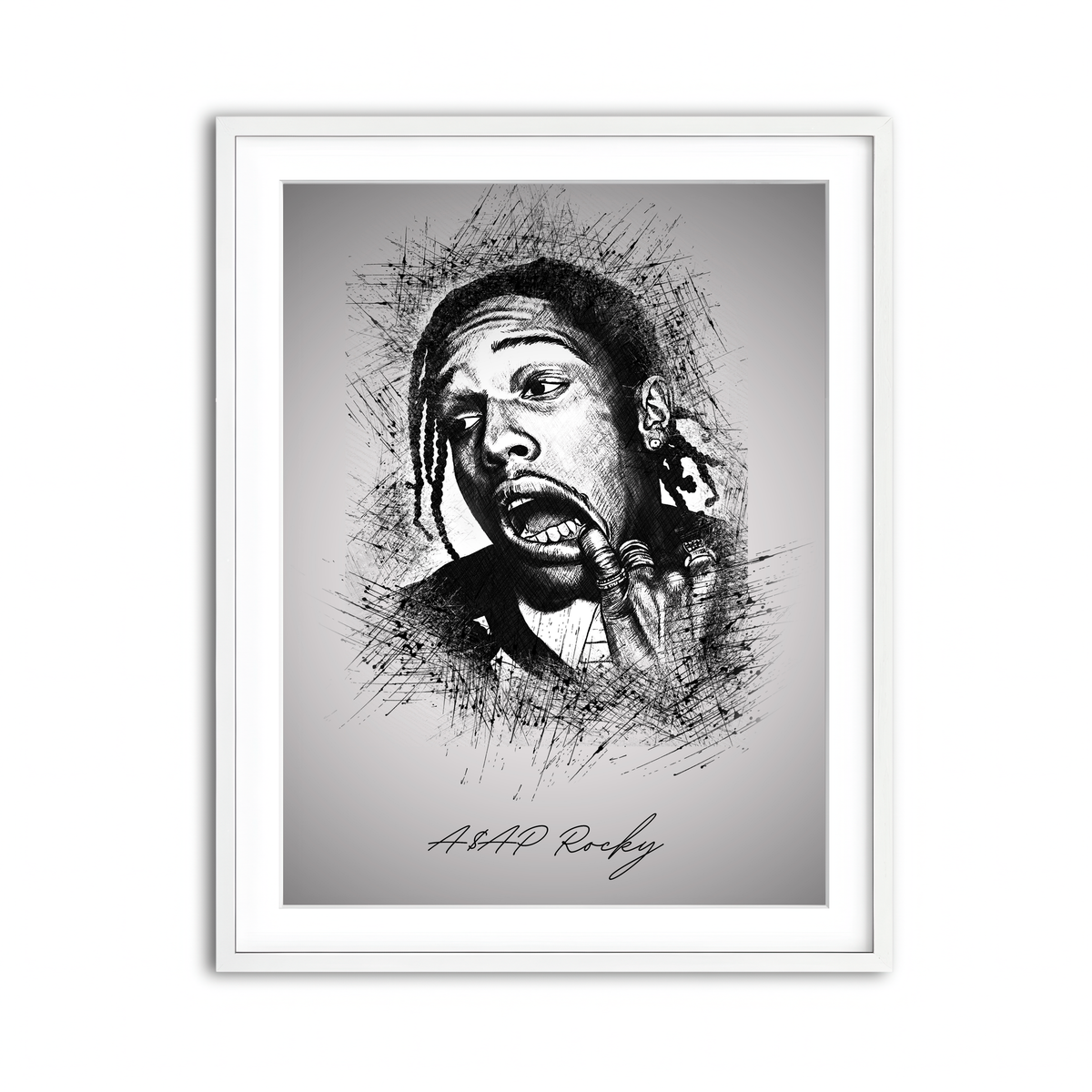 Framed Print 3x4 White