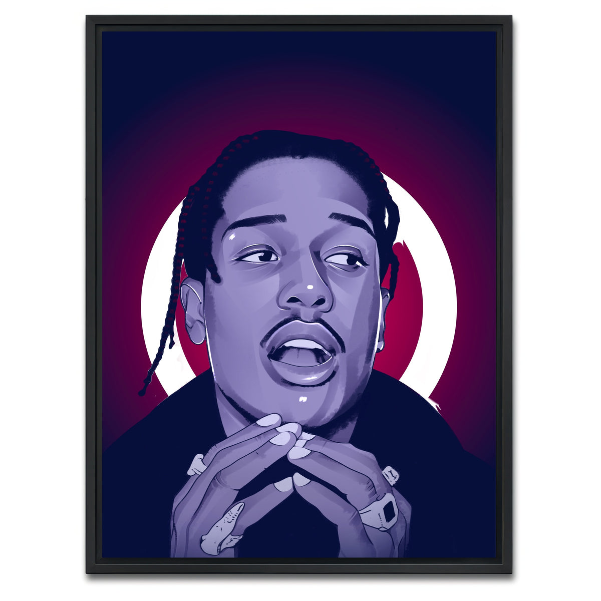 AUTO-MOCKUP WHITE | Asap Rocky | 1 Piece | Black Framed Canvas | group=3x4