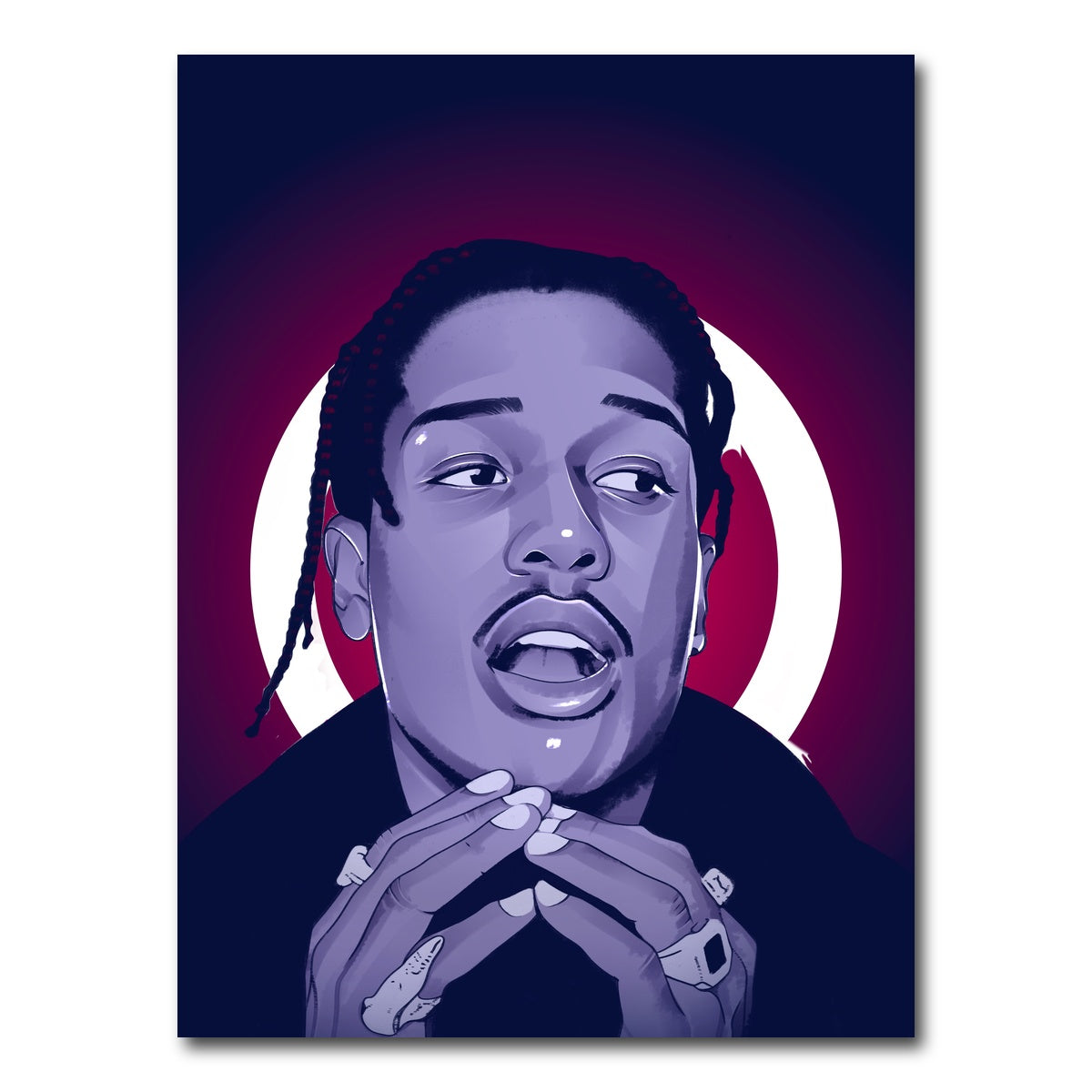 AUTO-MOCKUP WHITE | Asap Rocky | 1 Piece | Gallery Wrap Canvas | group=3x4