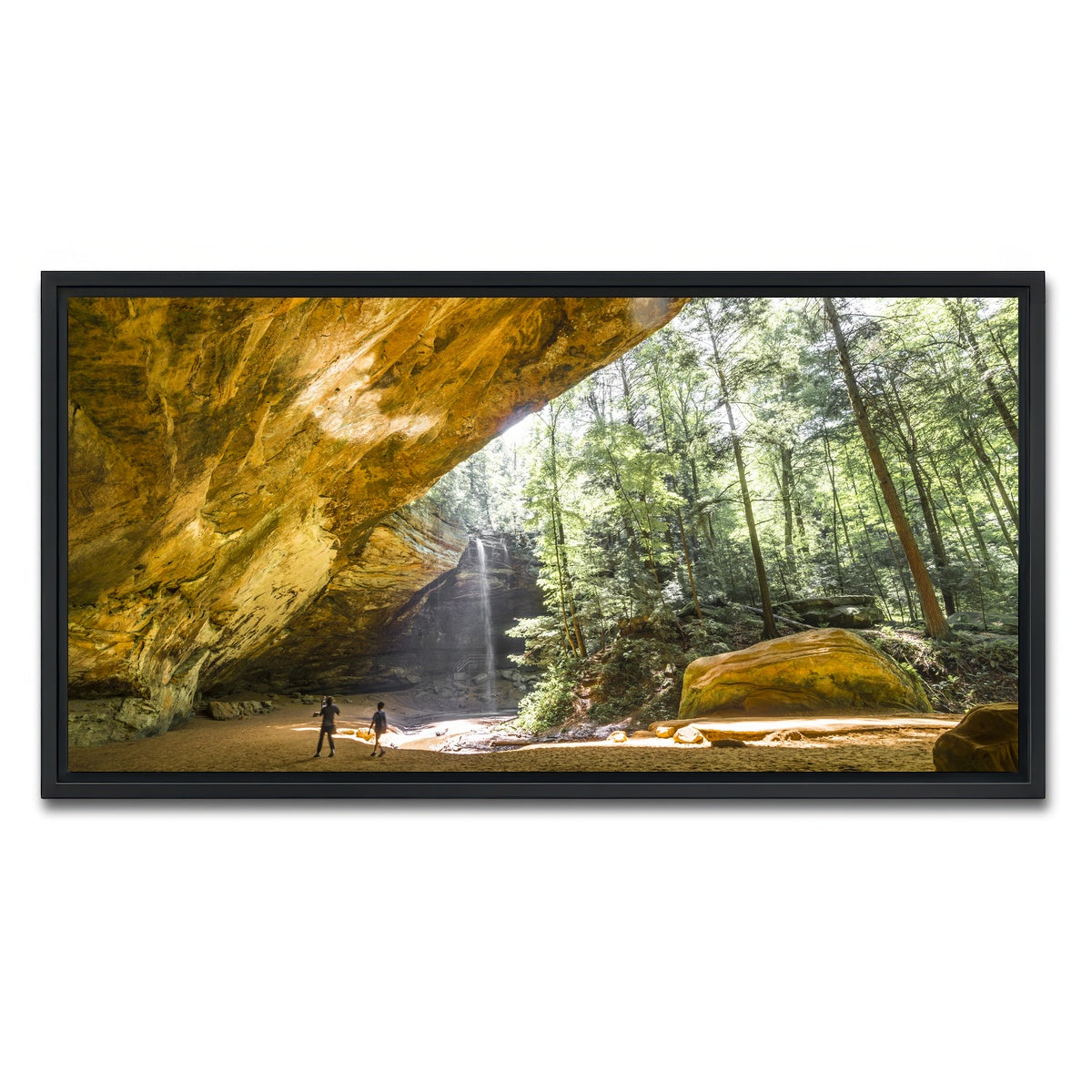 AUTO-MOCKUP WHITE | Ash Cave Hocking Hills | 1 Piece | Black Framed Canvas | group=2x1