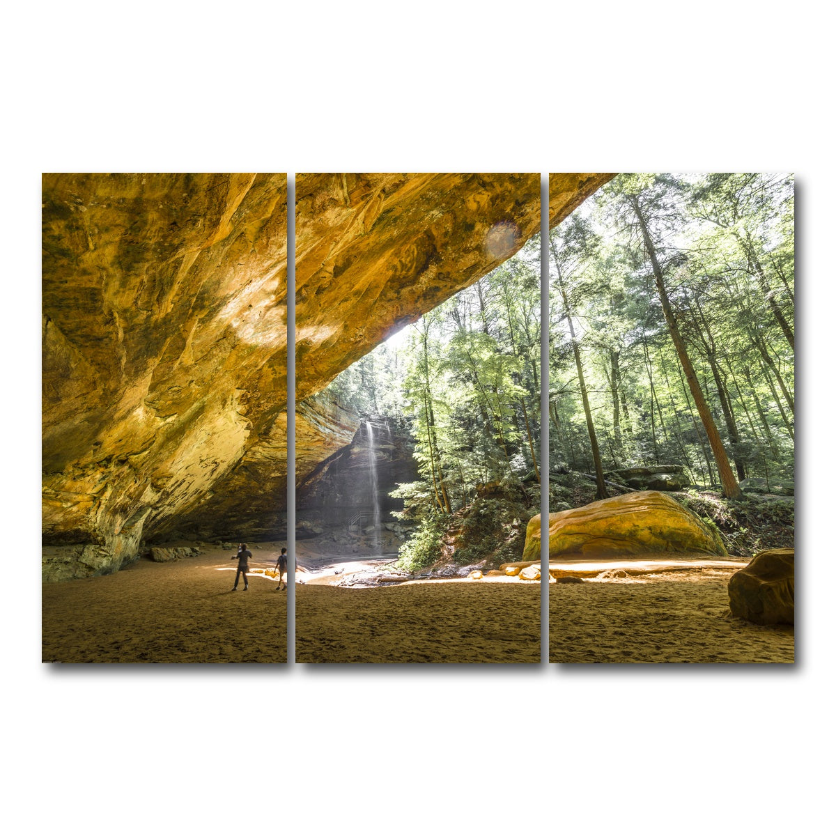 AUTO-MOCKUP WHITE | Ash Cave Hocking Hills | 3 Piece | Gallery Wrap Canvas | group=12x24