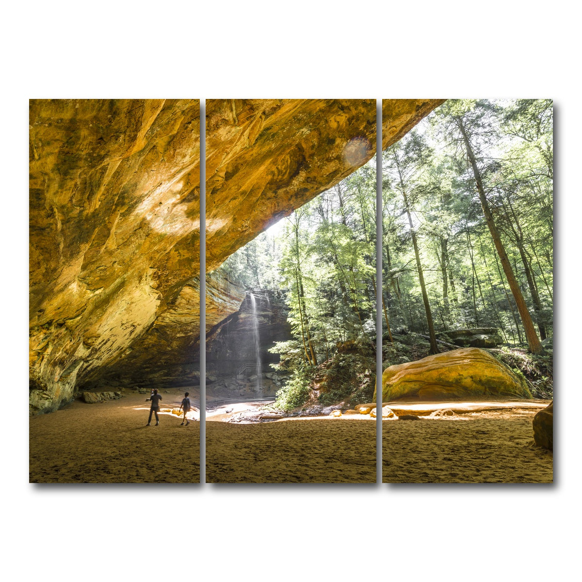 AUTO-MOCKUP WHITE | Ash Cave Hocking Hills | 3 Piece | Gallery Wrap Canvas | group=8x18