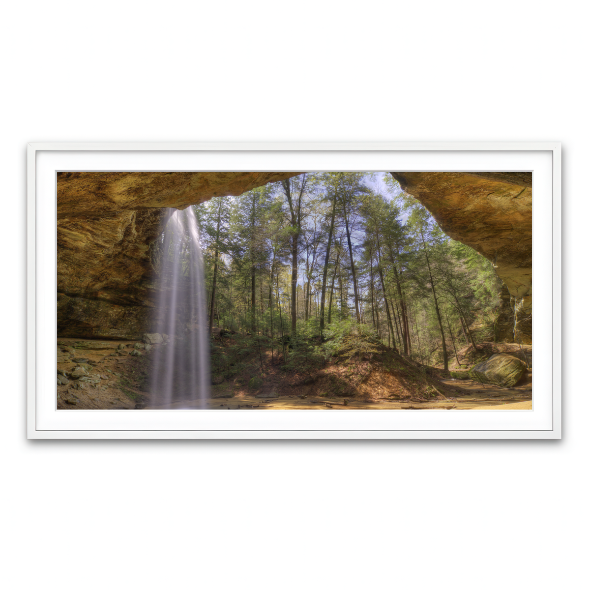 Framed Print 2x1 White