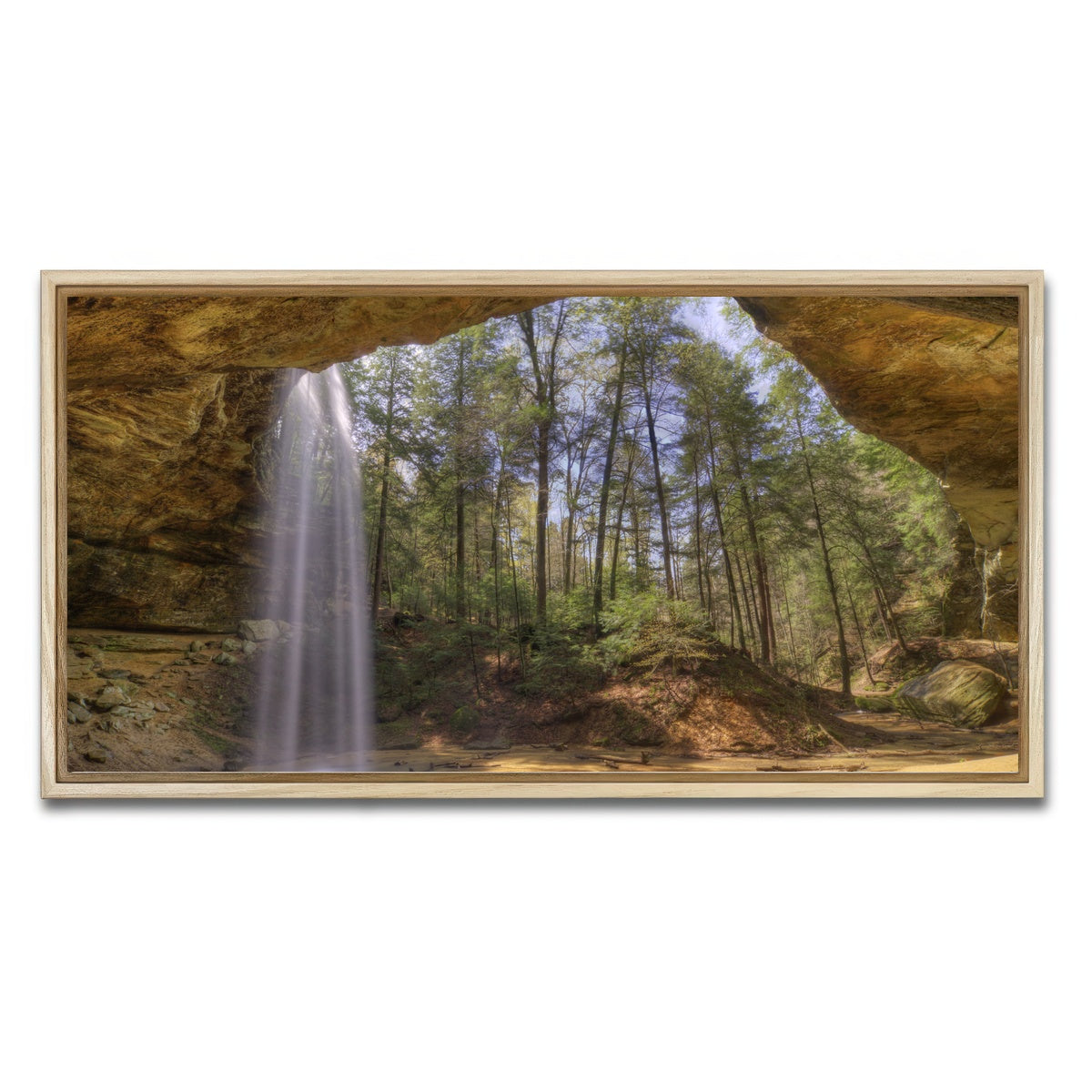 AUTO-MOCKUP WHITE | Ash Cave | 1 Piece | Natural Framed Canvas | group=2x1