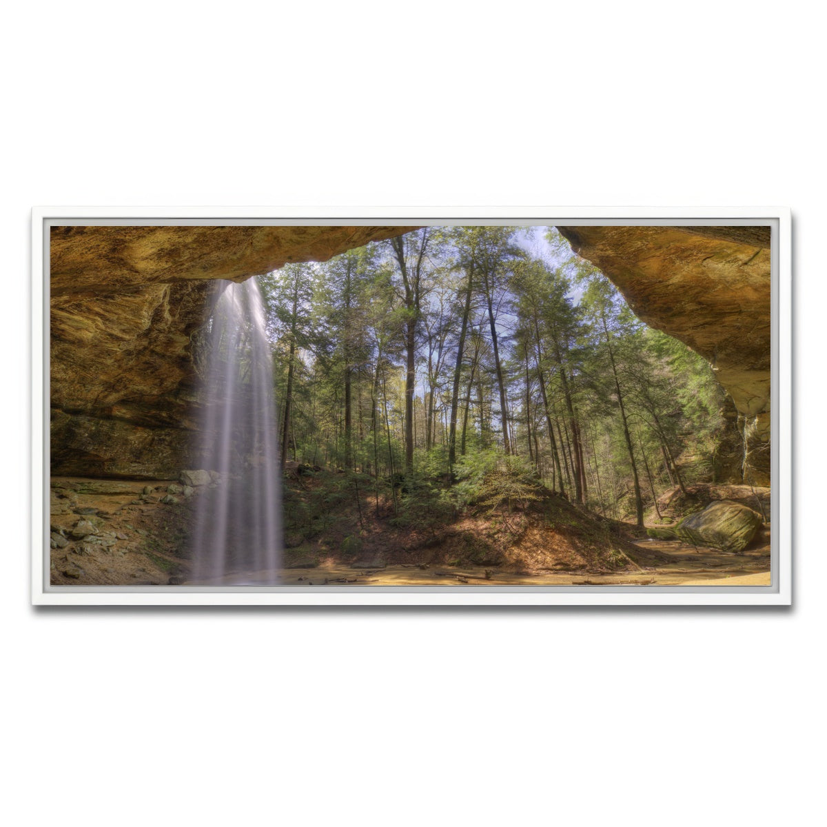 AUTO-MOCKUP WHITE | Ash Cave | 1 Piece | White Framed Canvas | group=2x1