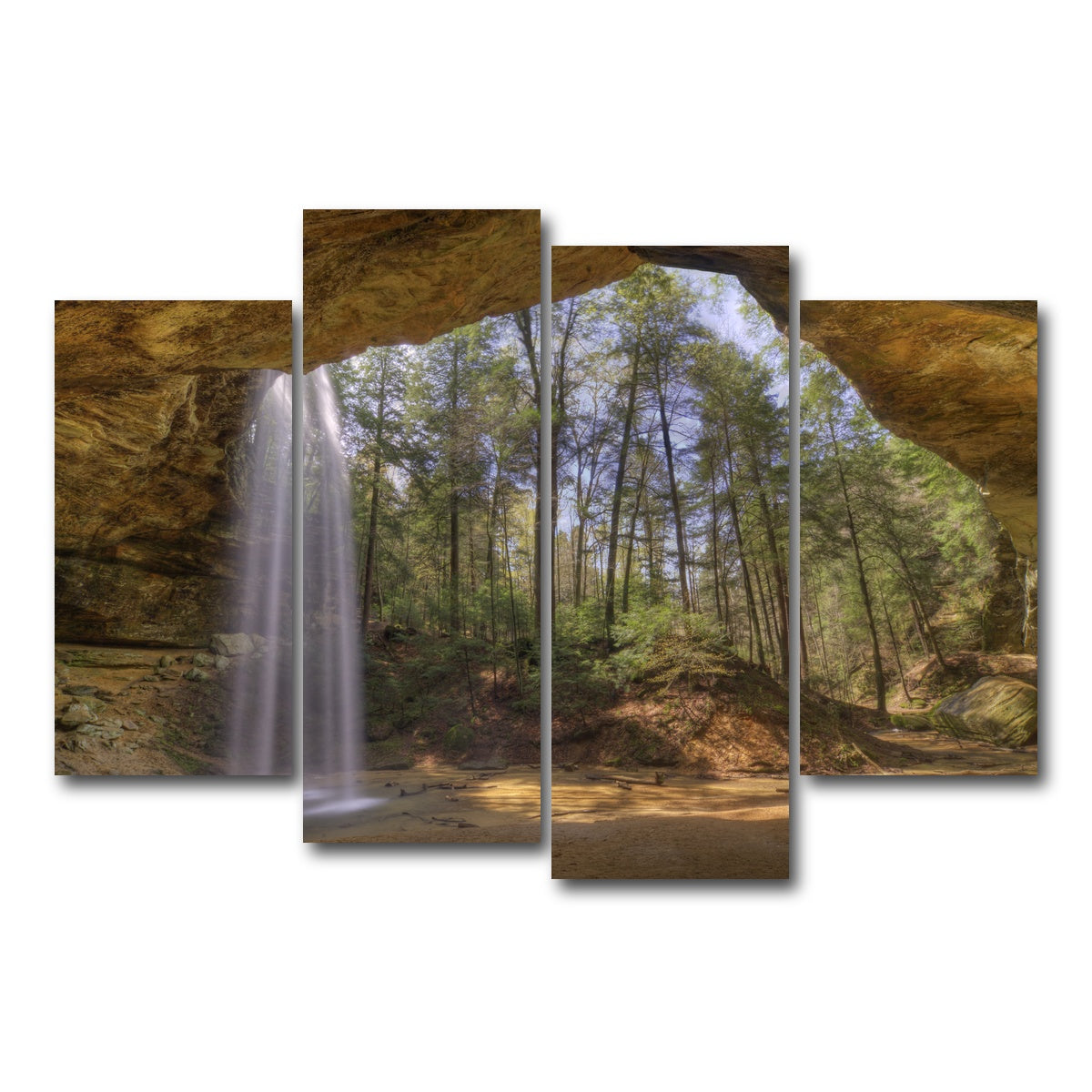 AUTO-MOCKUP WHITE | Ash Cave | 4 Piece | Gallery Wrap Canvas | group=4_short