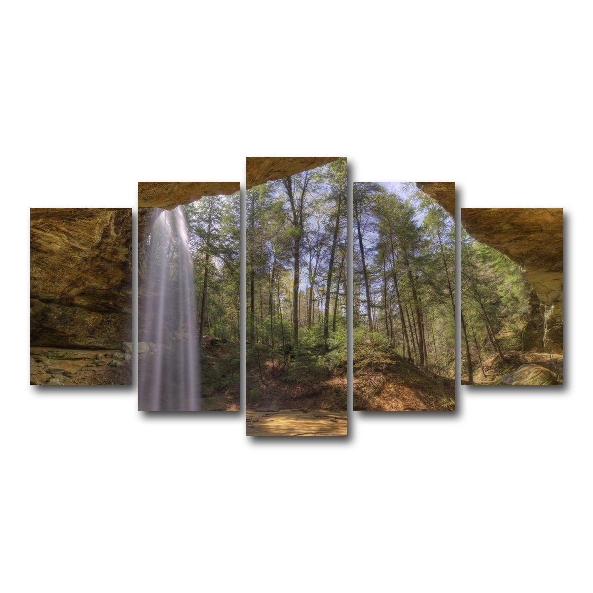 AUTO-MOCKUP WHITE | Ash Cave | 5 Piece | Gallery Wrap Canvas | group=5_normal