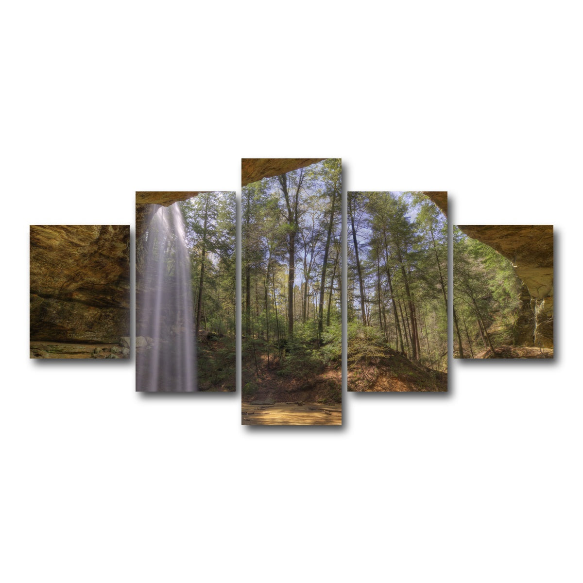 AUTO-MOCKUP WHITE | Ash Cave | 5 Piece | Gallery Wrap Canvas | group=5_short