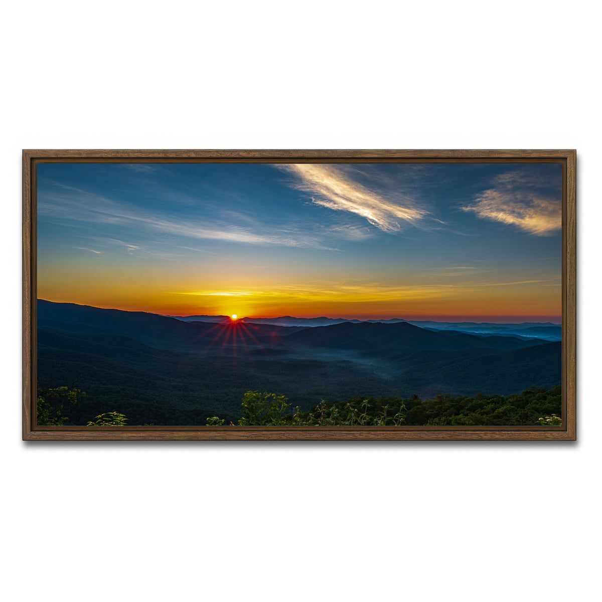 AUTO-MOCKUP WHITE | Asheville North Carolina | 1 Piece | Walnut Framed Canvas | group=2x1