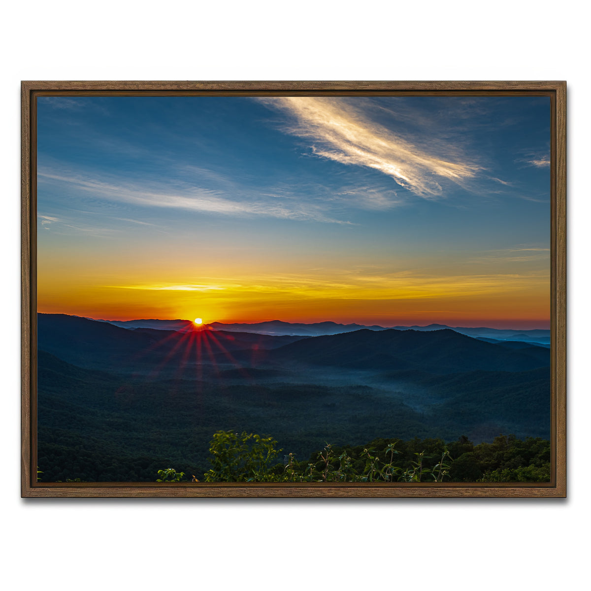 AUTO-MOCKUP WHITE | Asheville North Carolina | 1 Piece | Walnut Framed Canvas | group=4x3