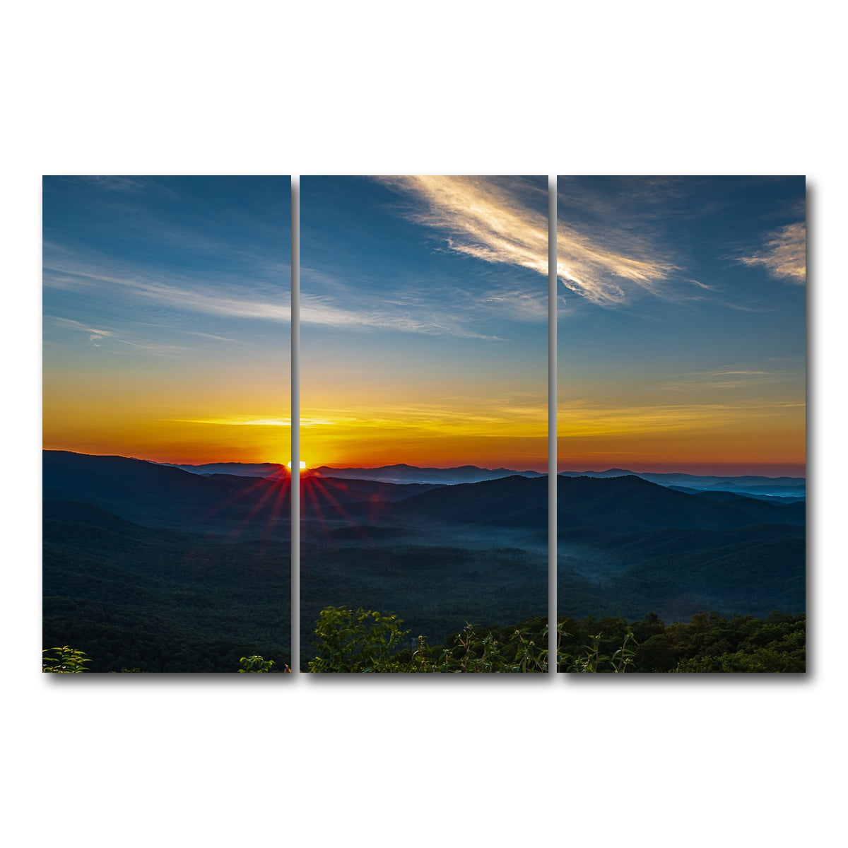 AUTO-MOCKUP WHITE | Asheville North Carolina | 3 Piece | Gallery Wrap Canvas | group=12x24