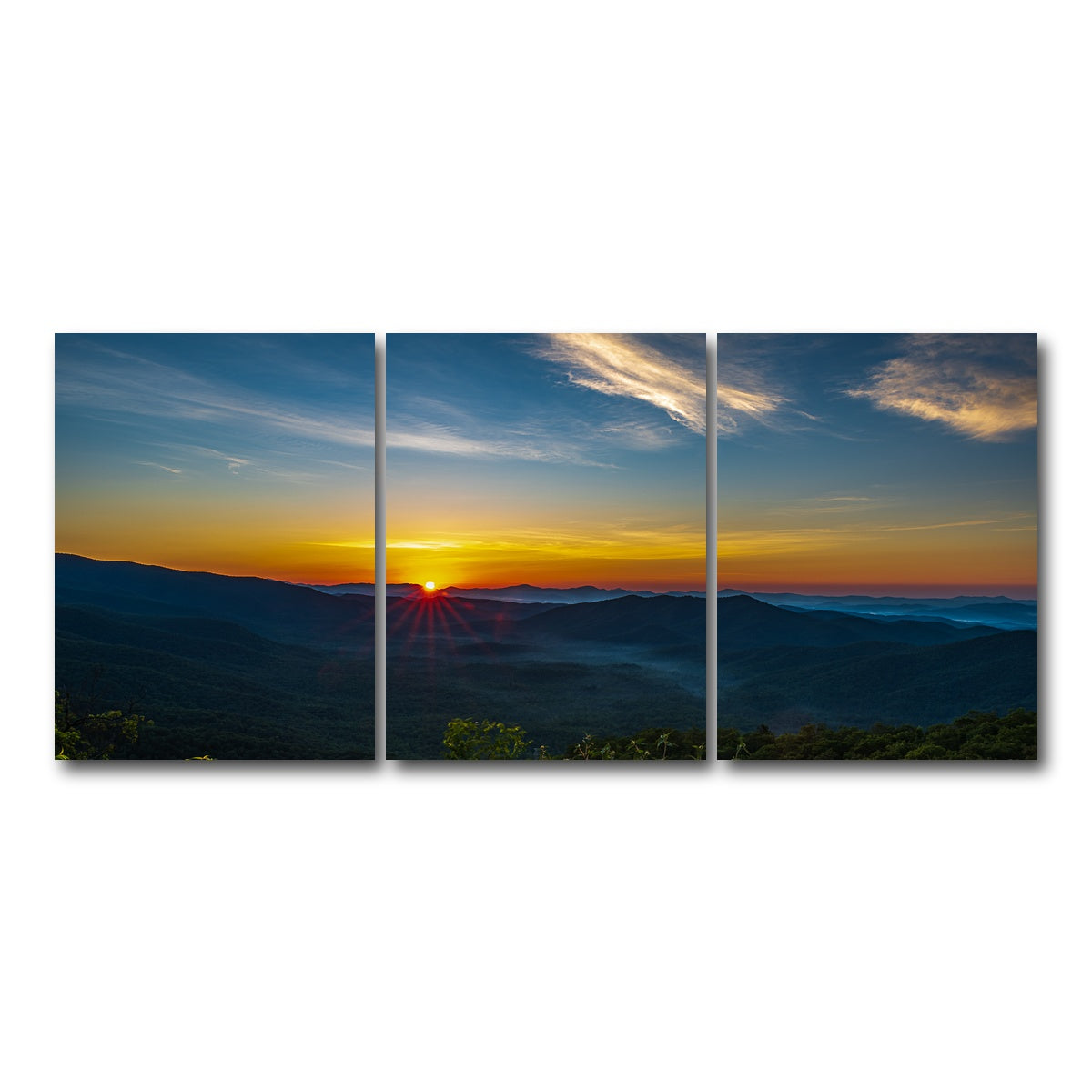 AUTO-MOCKUP WHITE | Asheville North Carolina | 3 Piece | Gallery Wrap Canvas | group=18x24