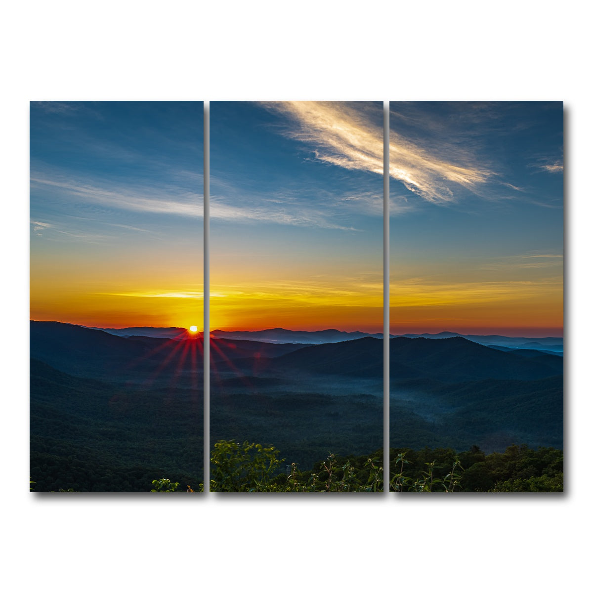 AUTO-MOCKUP WHITE | Asheville North Carolina | 3 Piece | Gallery Wrap Canvas | group=8x18