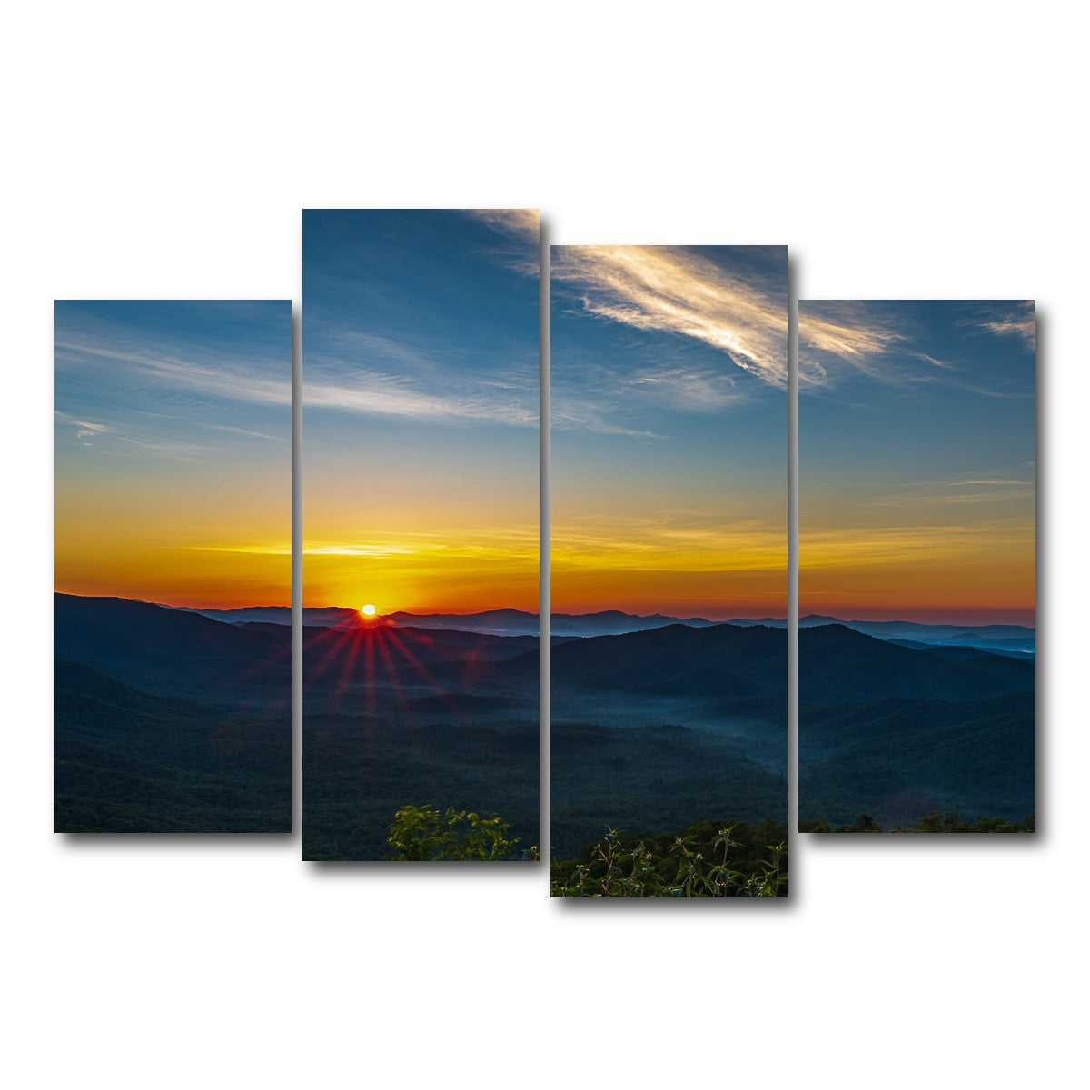 AUTO-MOCKUP WHITE | Asheville North Carolina | 4 Piece | Gallery Wrap Canvas | group=4_normal