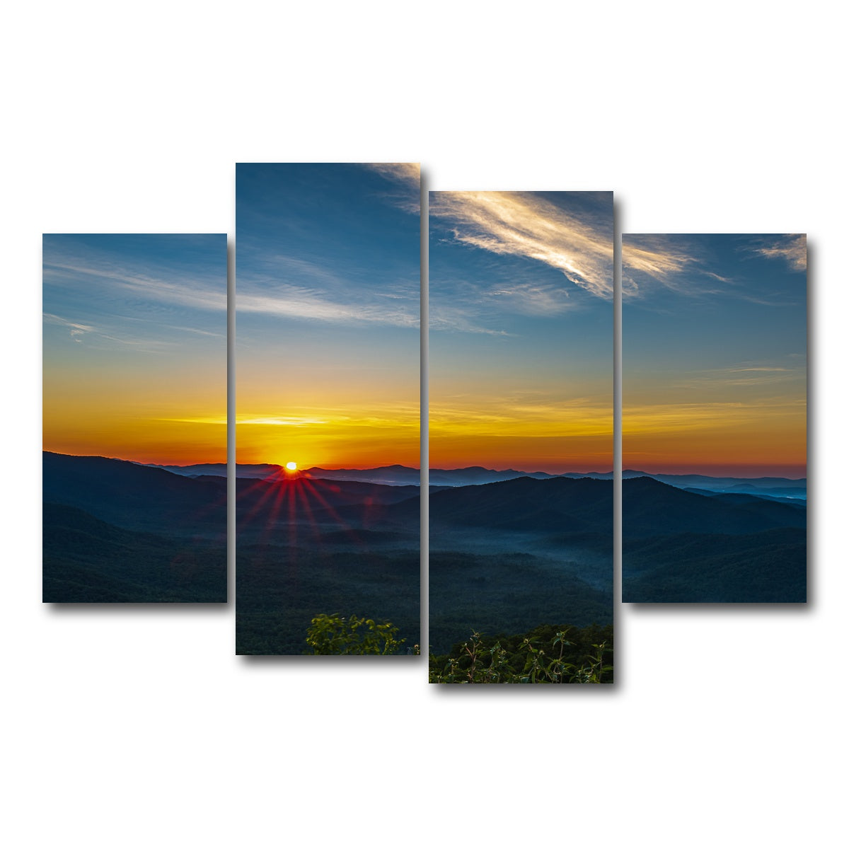 AUTO-MOCKUP WHITE | Asheville North Carolina | 4 Piece | Gallery Wrap Canvas | group=4_short