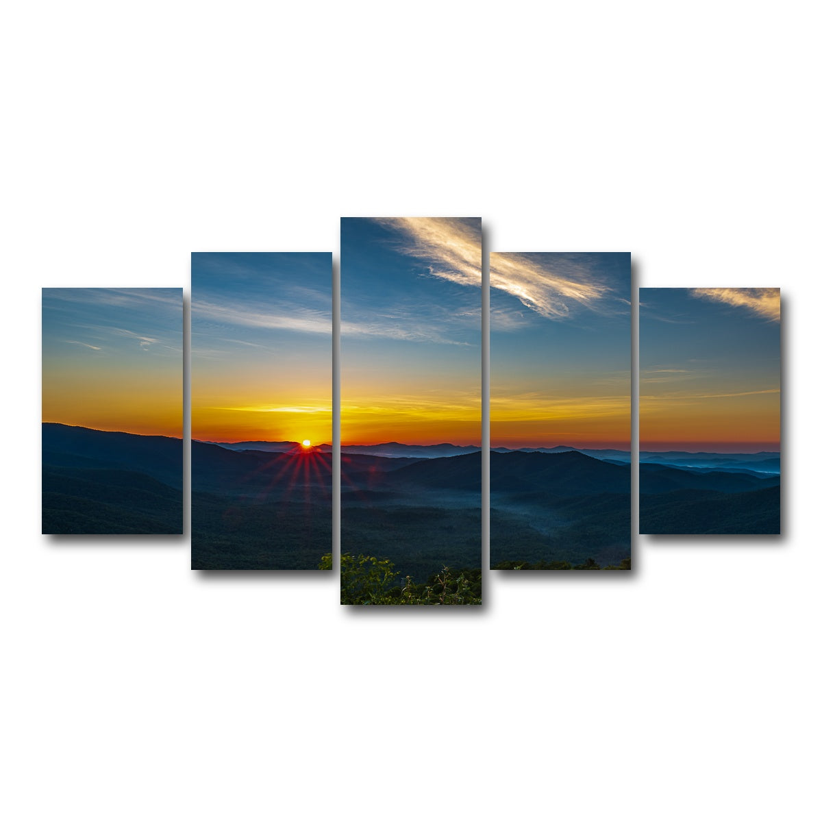 AUTO-MOCKUP WHITE | Asheville North Carolina | 5 Piece | Gallery Wrap Canvas | group=5_normal