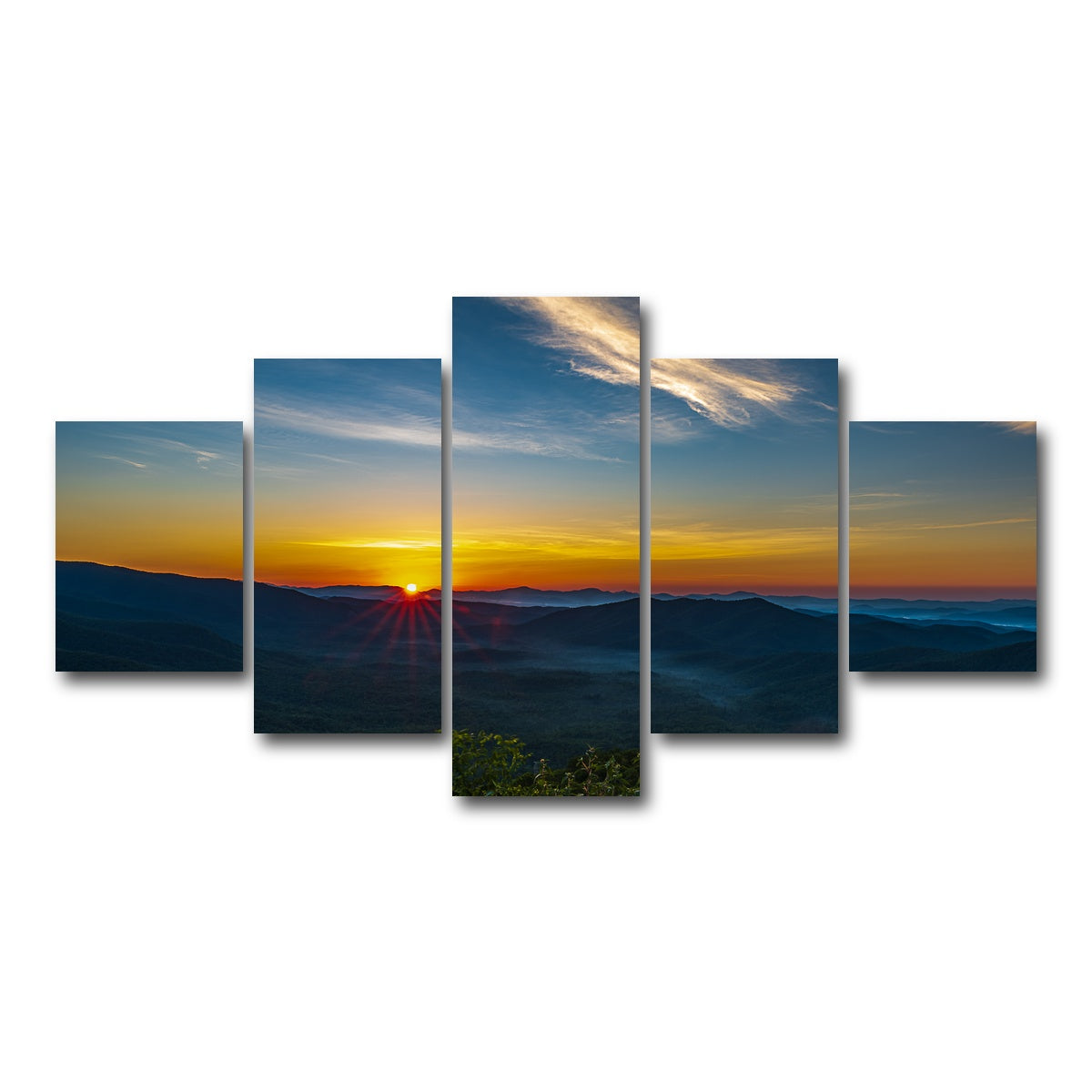 AUTO-MOCKUP WHITE | Asheville North Carolina | 5 Piece | Gallery Wrap Canvas | group=5_short
